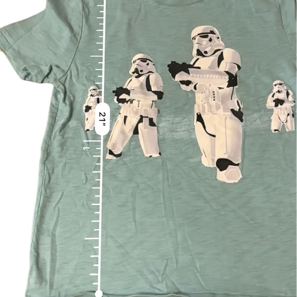 Gap x Star Wars turquoise T-Shirt with Stormtrooper graphic - Picture 9 of 10